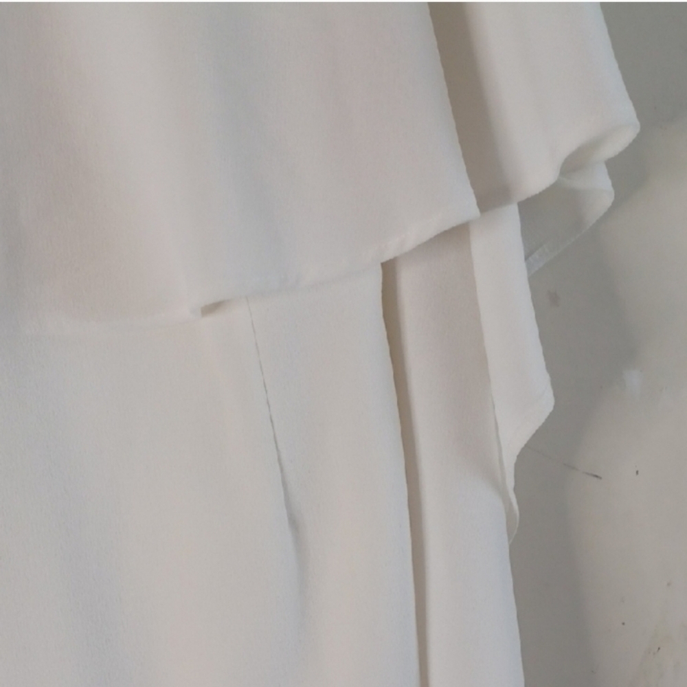 Lulu's White Cape Overlay Sheath Dress - Picture 9 of 14